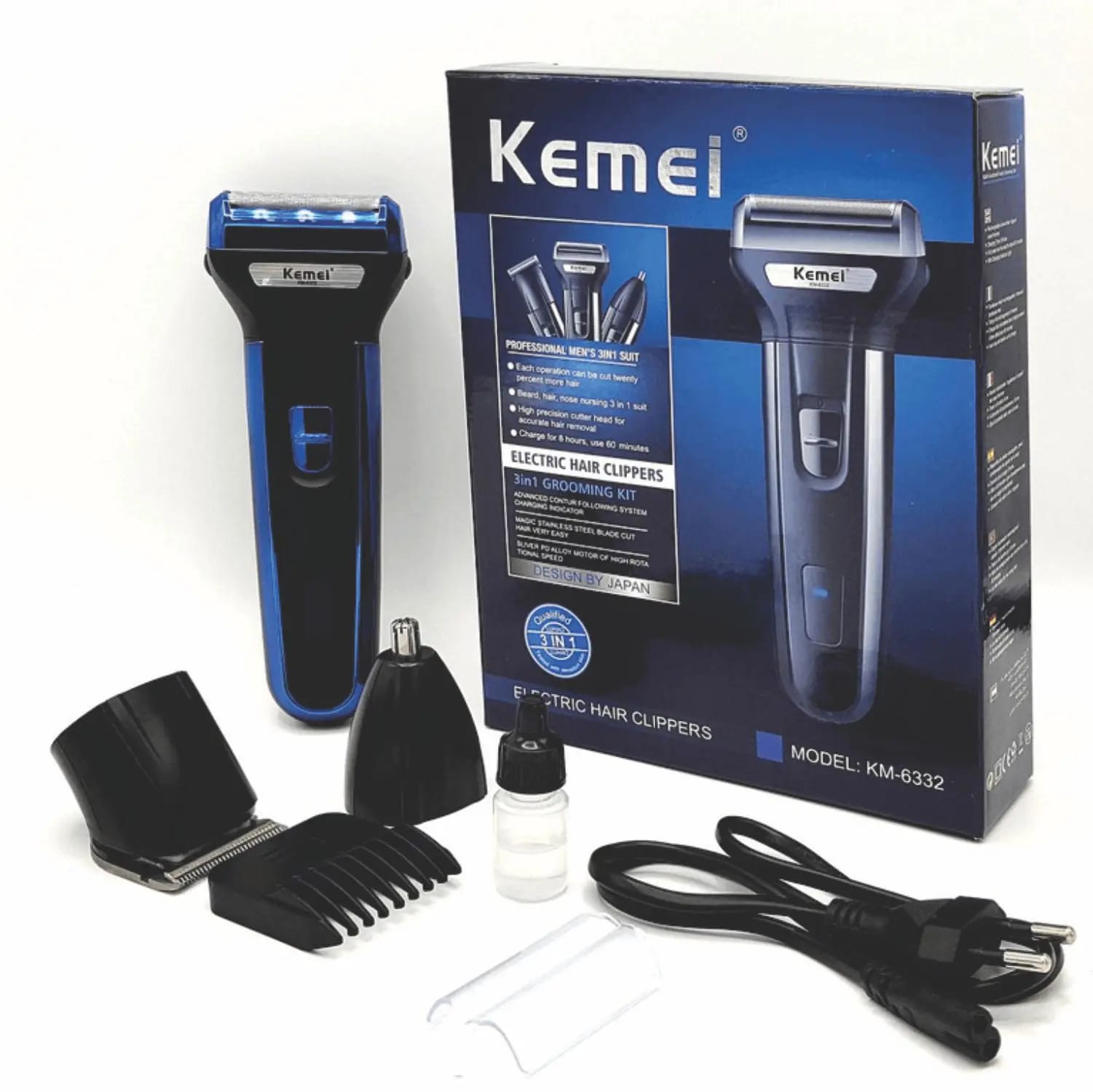 Kemei KM-6331 3-in-1 Electric Grooming Kit