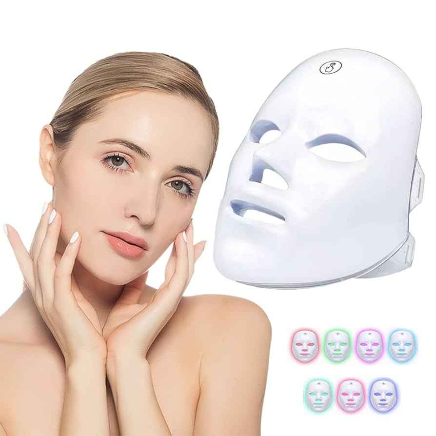 The title of the facial LED mask, as indicated on the packaging, is "Light facial beauty instrument."